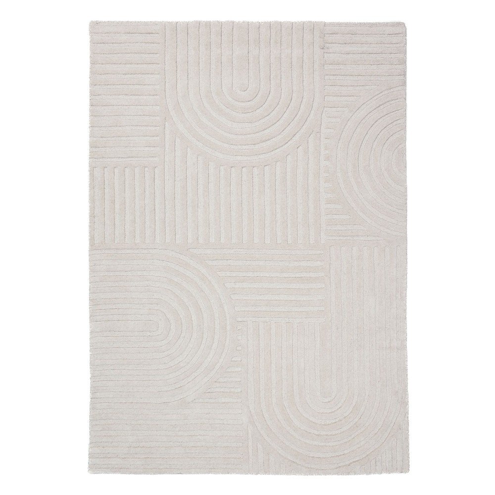 Ručno rađen vunen tepih boje slonovače 120x170 cm Zen Garden – Flair Rugs