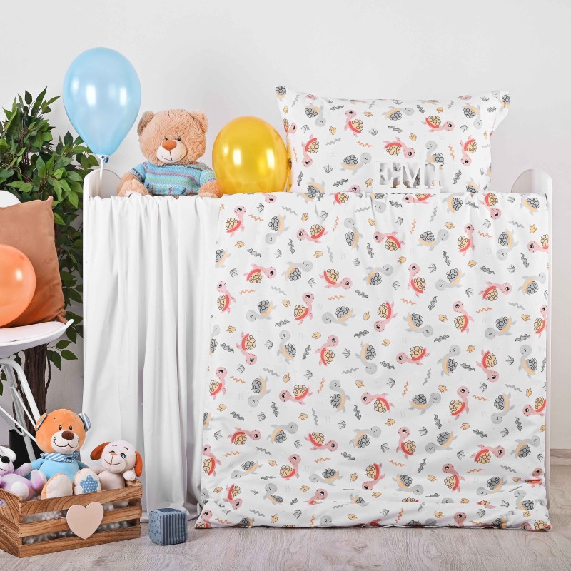 Dječja pamučna posteljina Turtles EMI, Dječji set 90x130 + 45x65