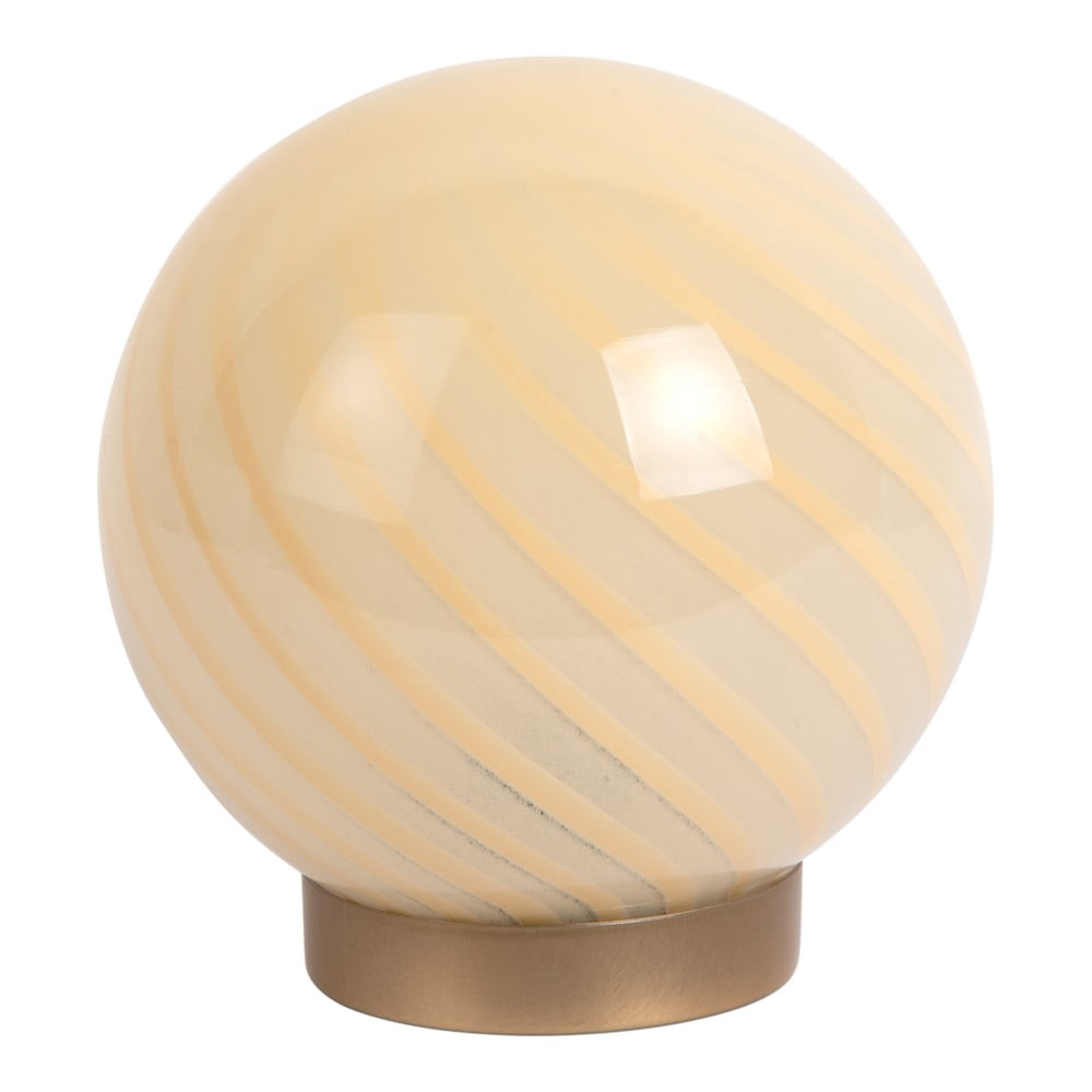 Svijetlo žuta stolna lampa sa staklenim sjenilom (visina 17 cm) Summer Globe – Leitmotiv
