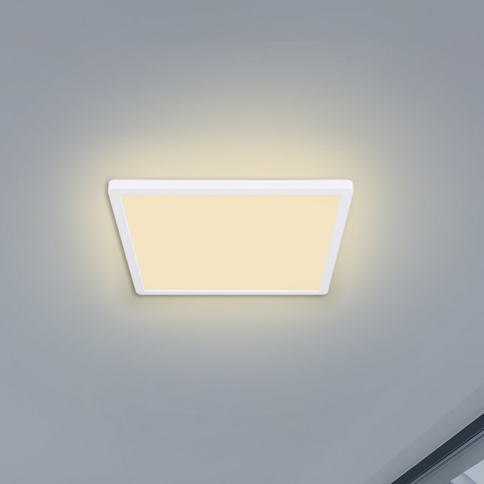 Sapana LED stropna svjetiljka, kvadratna, prigušiva, bijela