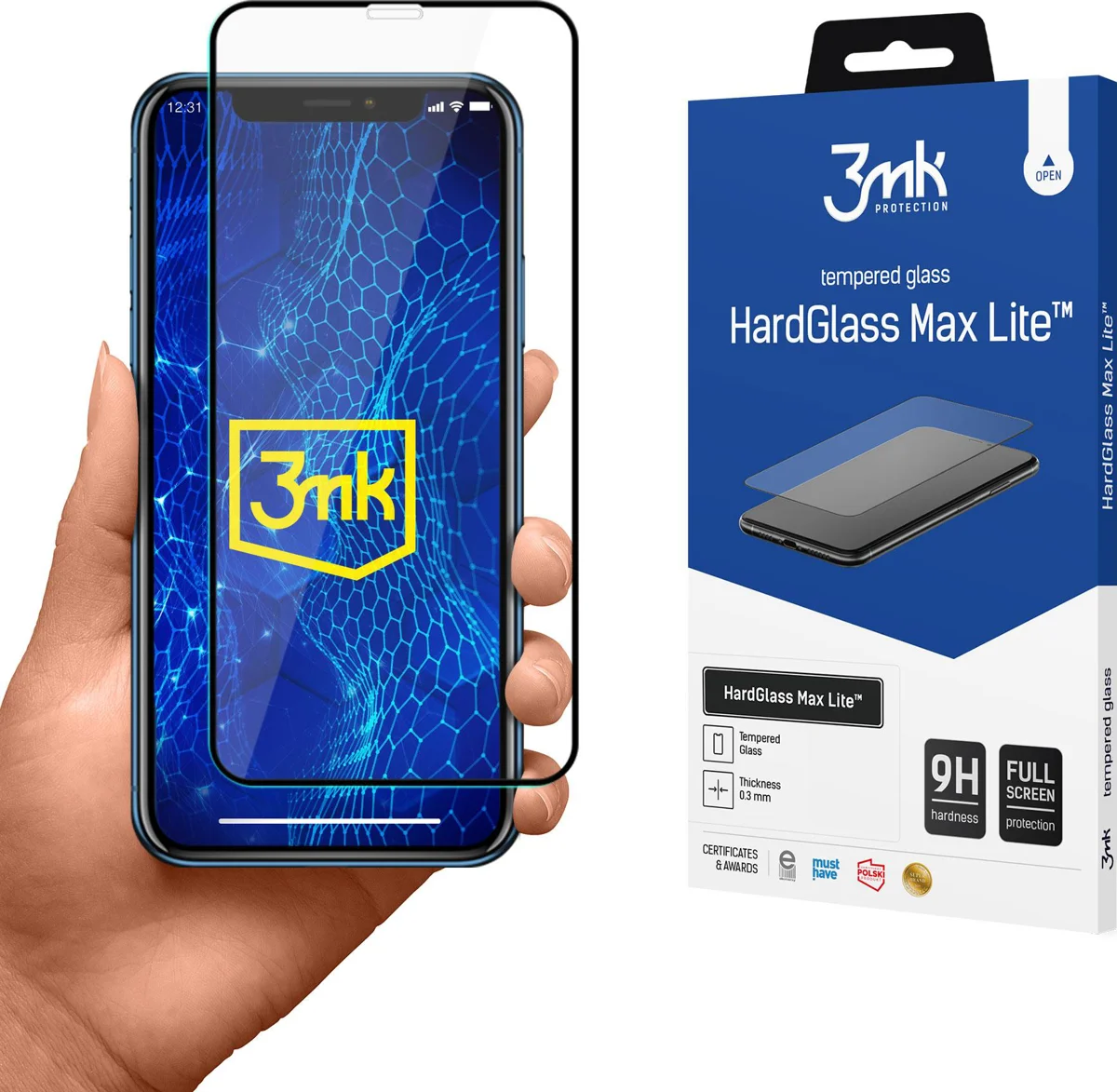 Zaštitno staklo 3MK Apple iPhone Xr Black - 3mk HardGlass Max Lite