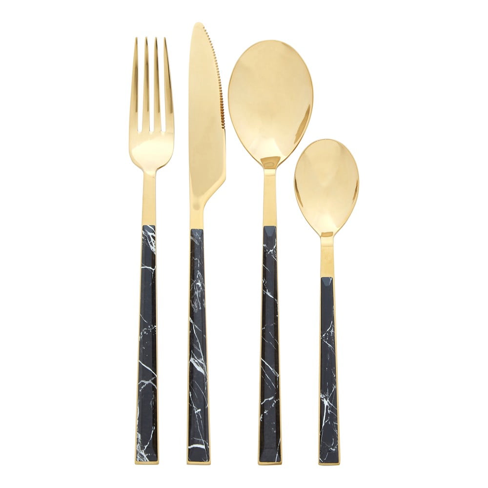 Crni/u zlatnoj boji željezan pribor 16 kom Avie – Premier Housewares