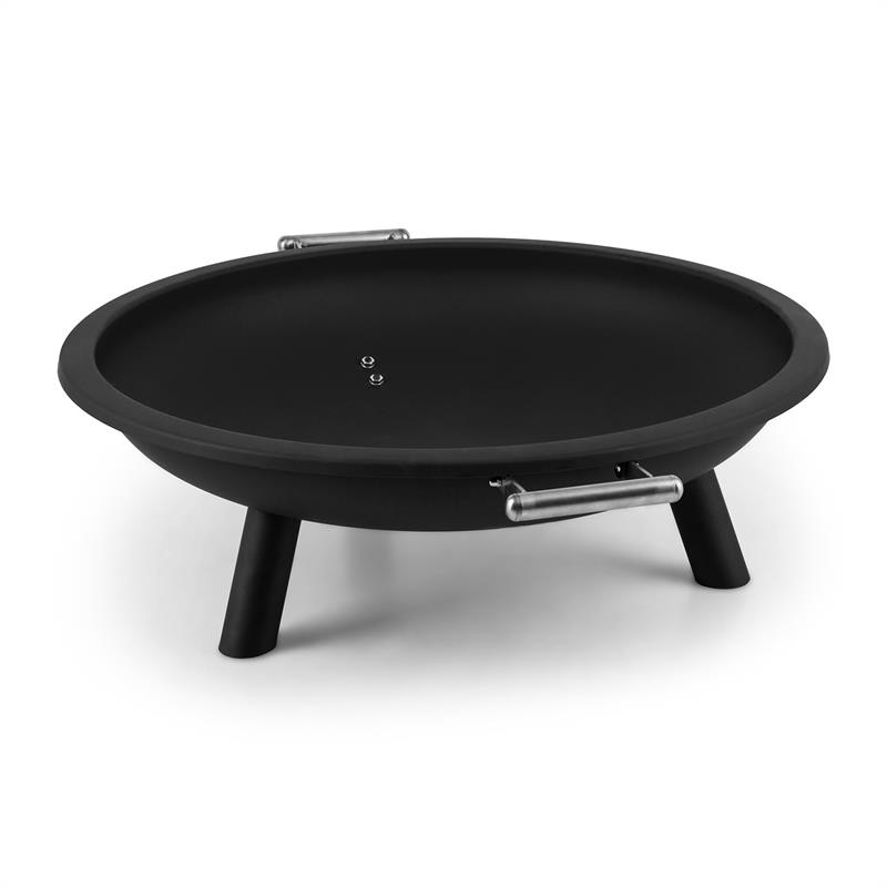 Blumfeldt TRINO, ZDJELA ZA UGLJEN I VATRU, KAMIN NA TERASI, Ø 80 CM, ČELIK, CRNA BOJA