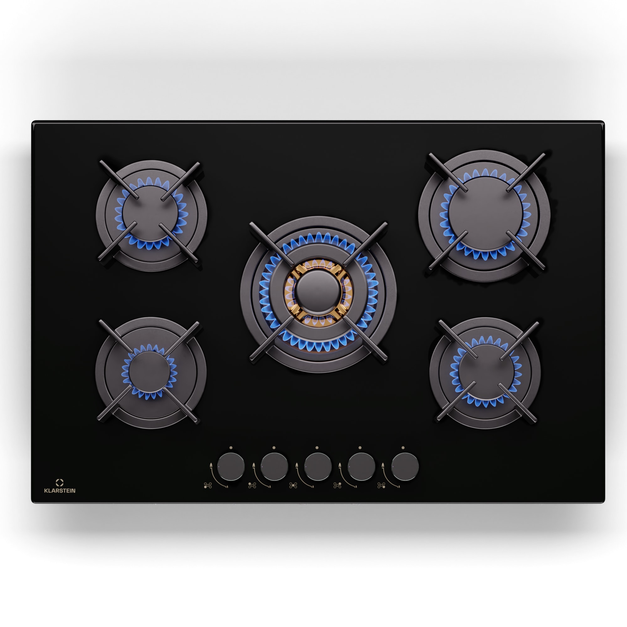 Klarstein Goldflame 5, plinska ploča za kuhanje, 5 plamenika