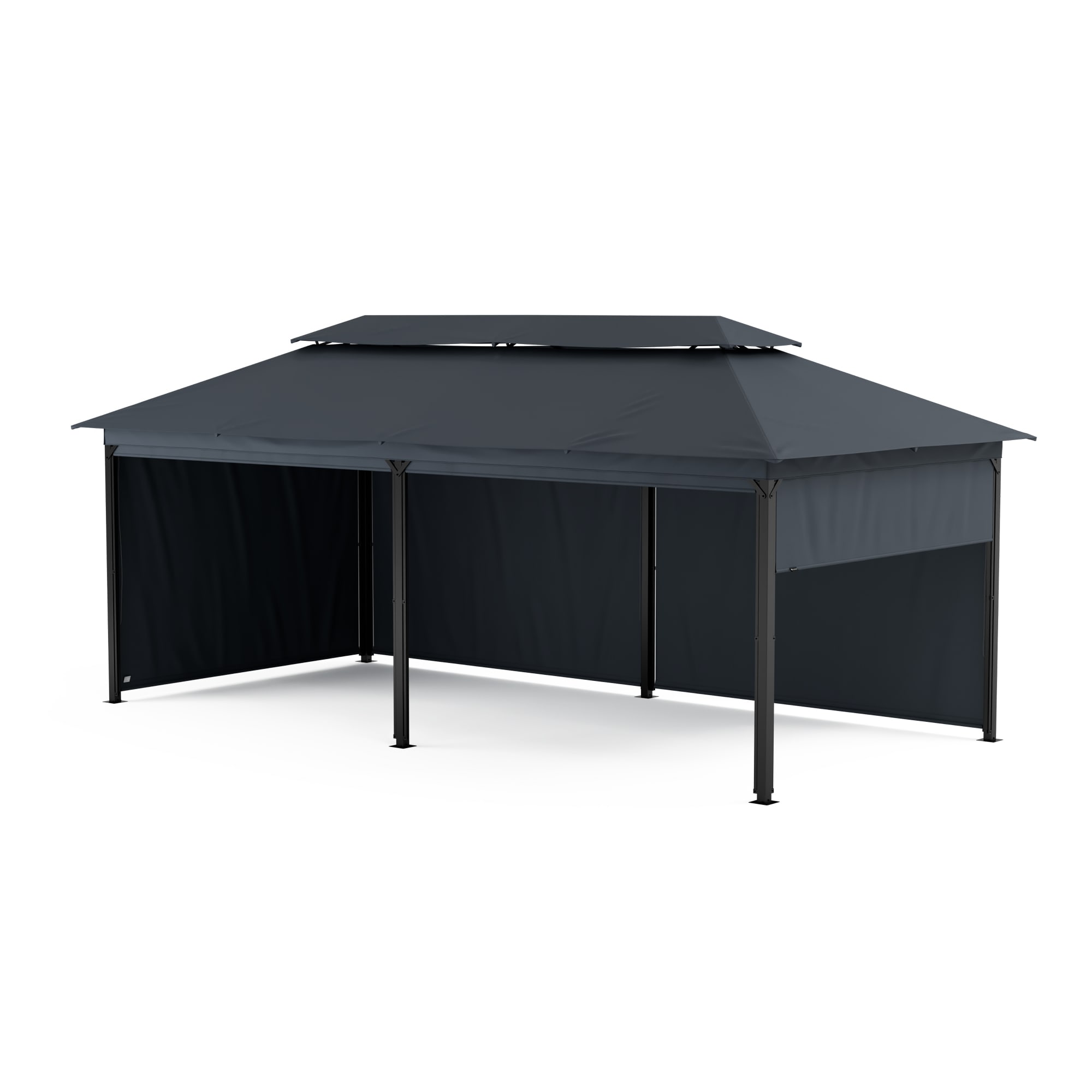 Blumfeldt Grandezza Cortina vrtna sjenica 3x6 m, otporna na vremenske uvjete, zaštitno lakiranje, bočne rolete