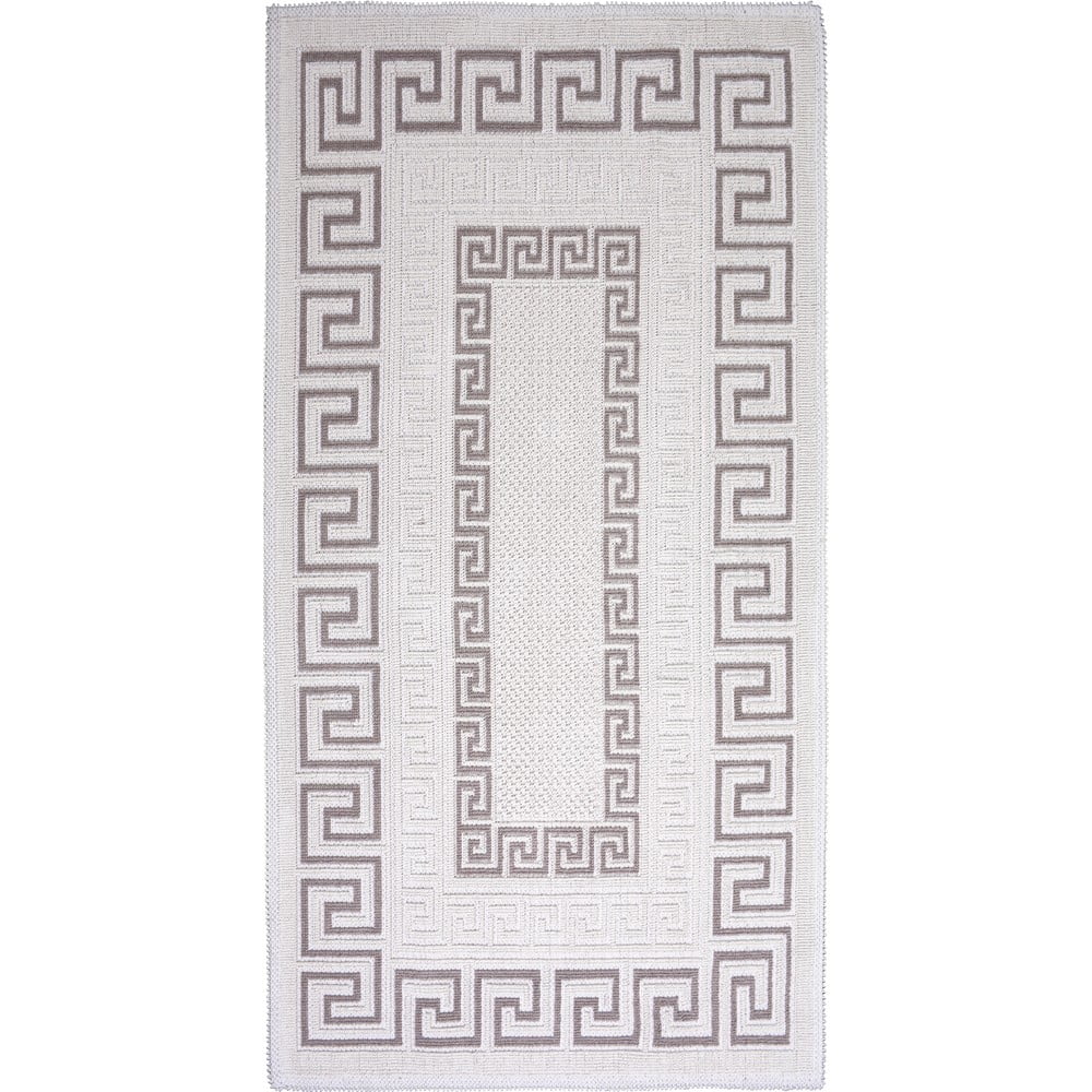Sivo-bež pamučni tepih Vitaus Versace, 60 x 90 cm