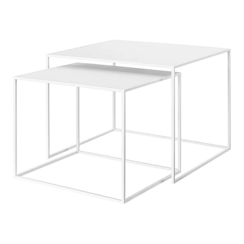 Bijeli metalni stolići za kavu u setu 2 kom 50x60 cm Fera – Blomus