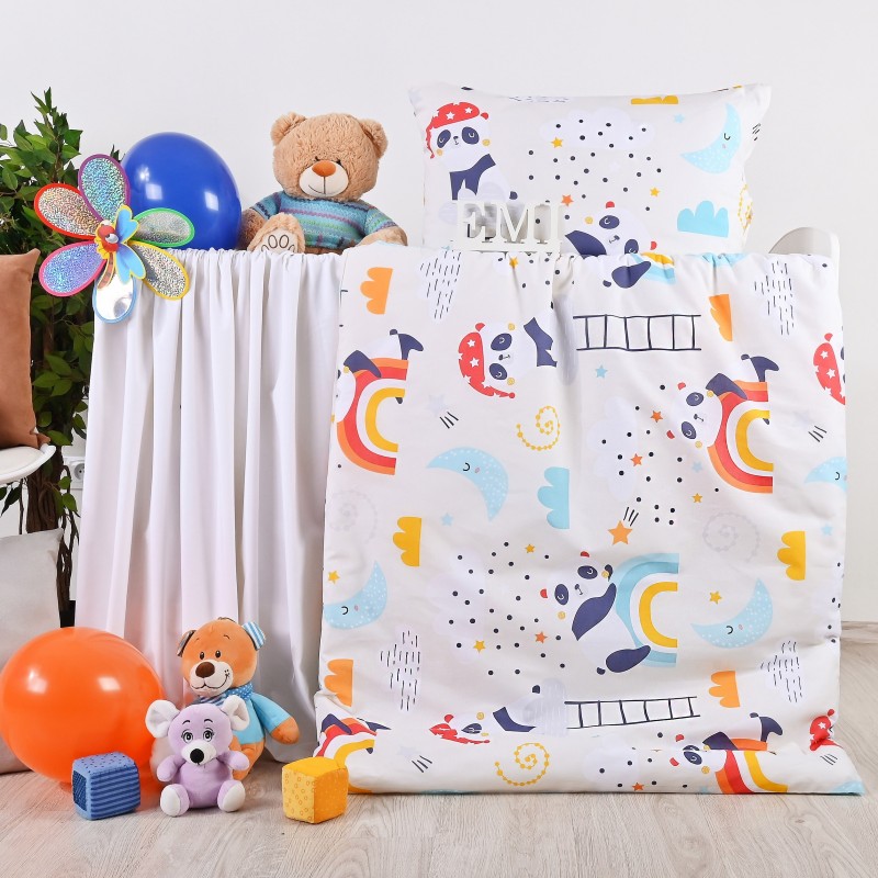 Dječja posteljina Panda bijela EMI, Jastučnica cilindar mala