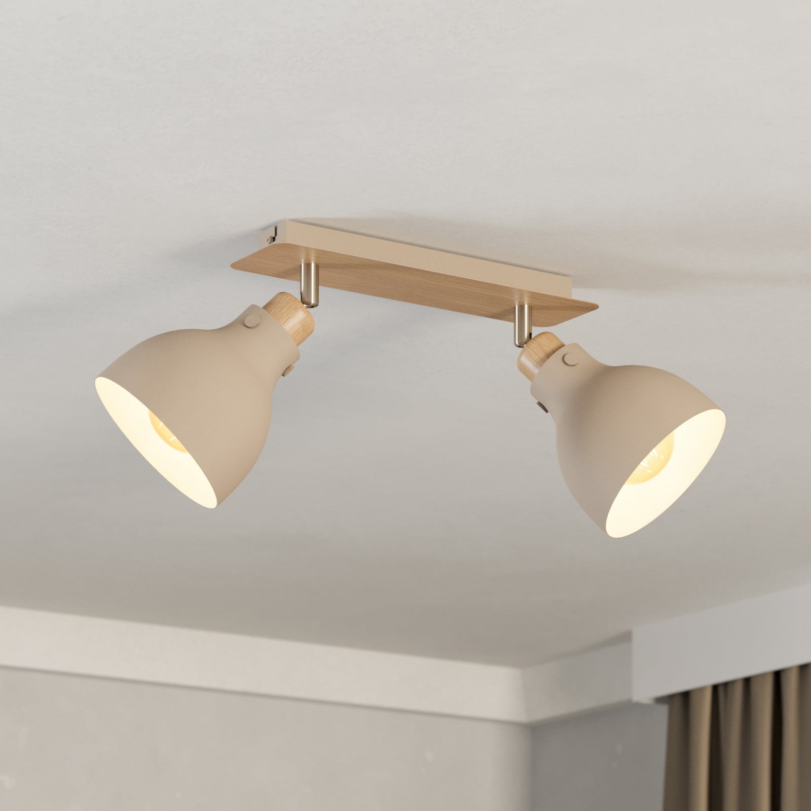 Arrecife stropno svjetlo izgled pijeska/drva, dvije žarulje