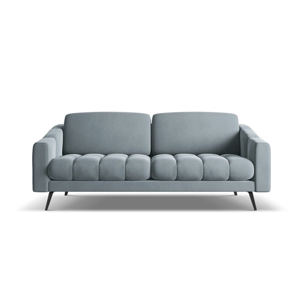 Svijetlo plava baršunasti sofa 202 cm Nalu – Makamii
