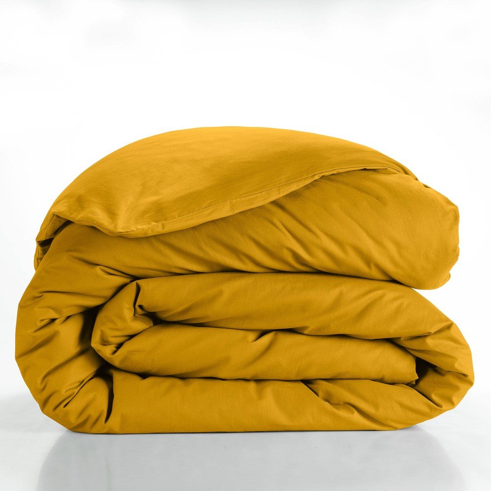 Žuta  pamučna navlaka za poplun za bračni krevet/za produženi krevet 240x220 cm Lina – douceur d'intérieur