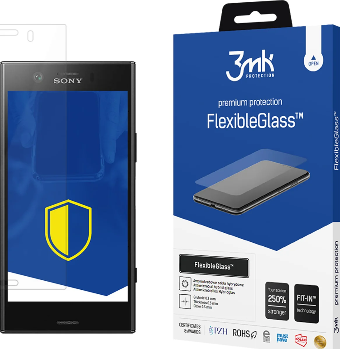 Zaštitno staklo 3MK FlexibleGlass Sony Xperia XZ1 compact, Hybrid Glass