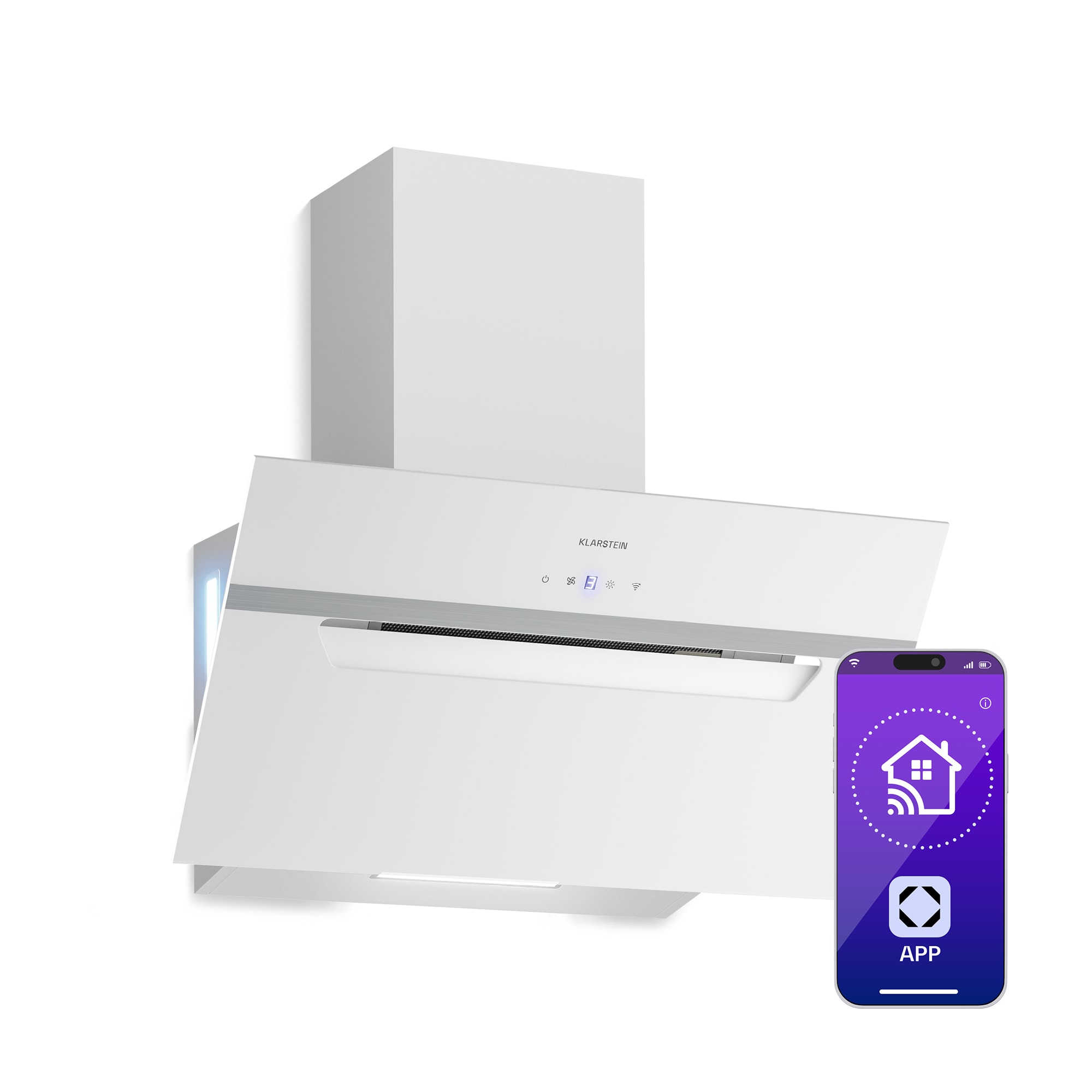 Klarstein BigBite kosa napa | režim ekstrakcije i recirkulacije zraka | sigurnosno staklo | 417 m³/h | 60 cm