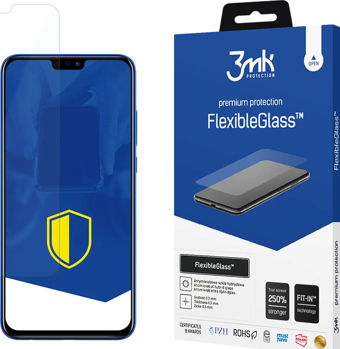 Zaštitno staklo 3MK FlexibleGlass Huawei Honor 8x Hybrid Glass (5903108043519)