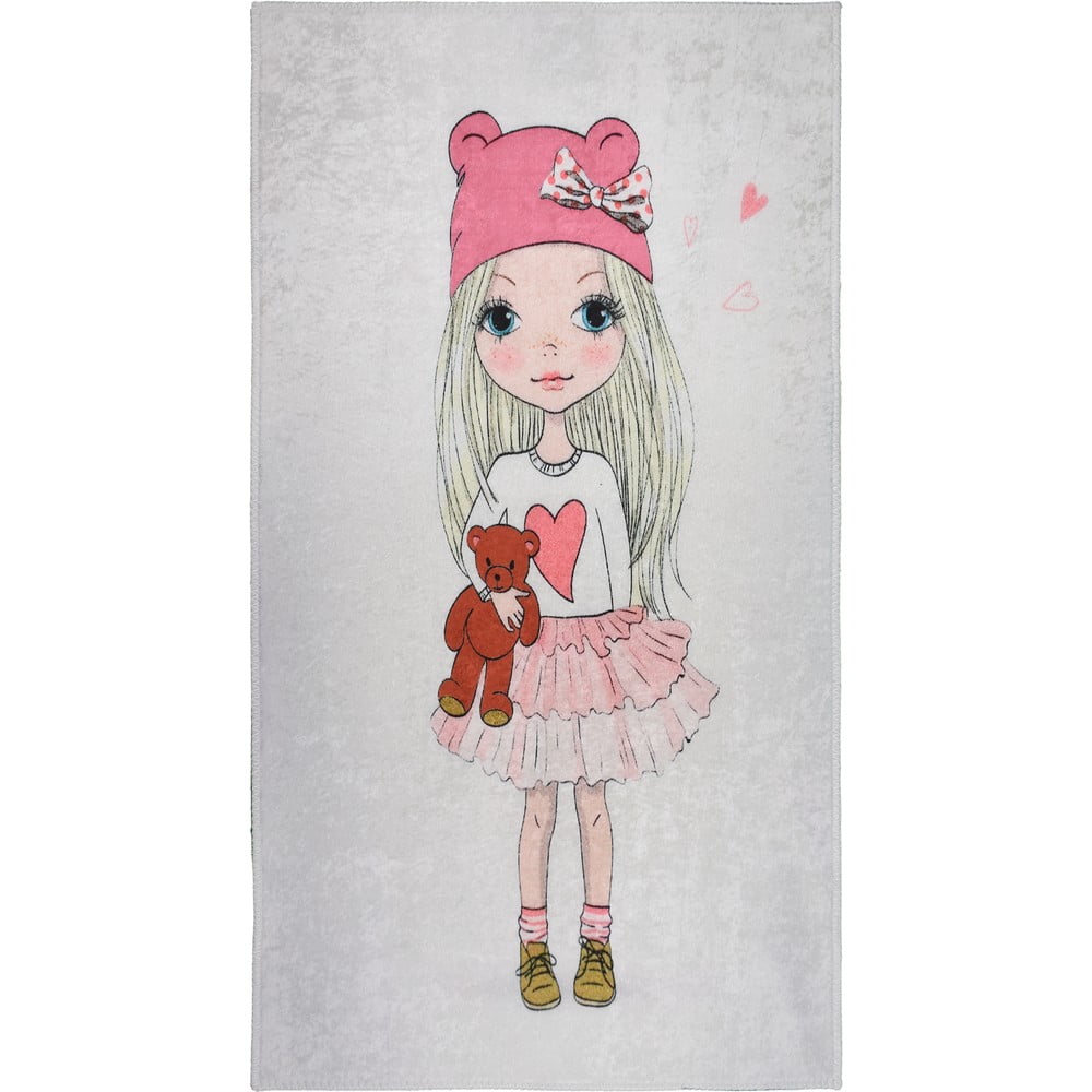Periv dječji tepih 160x230 cm Cute Girl and the Bear – Vitaus