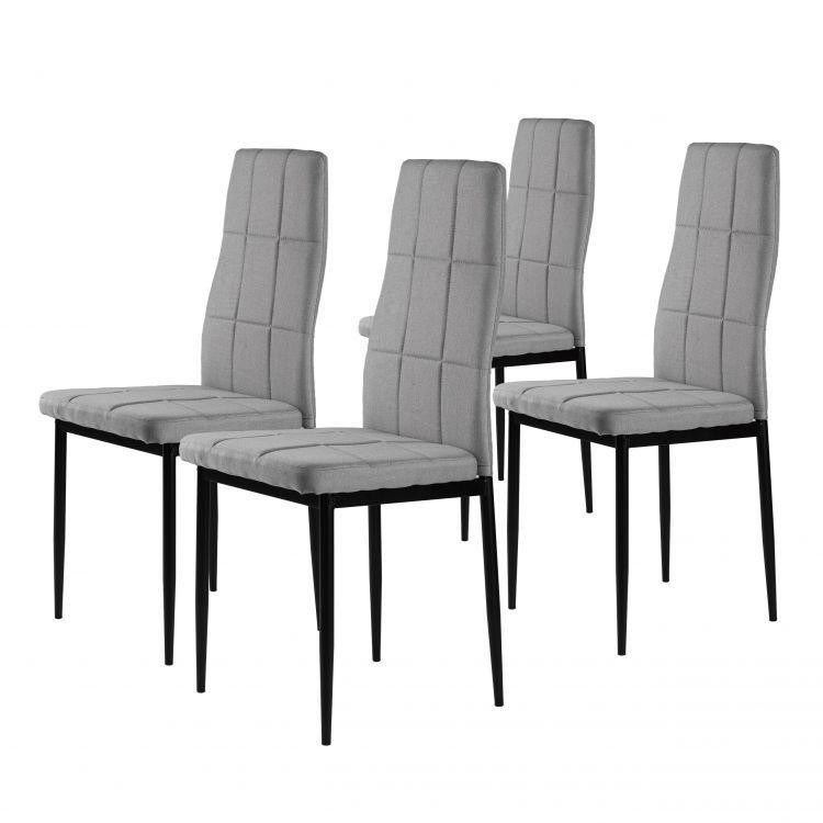 Set od 4 svijetlo sive blagovaonske stolice