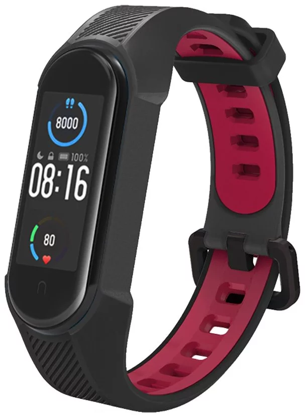 Remen TECH-PROTECT ARMOUR XIAOMI MI SMART BAND 5 / 6 / 7 / NFC BLACK/RED