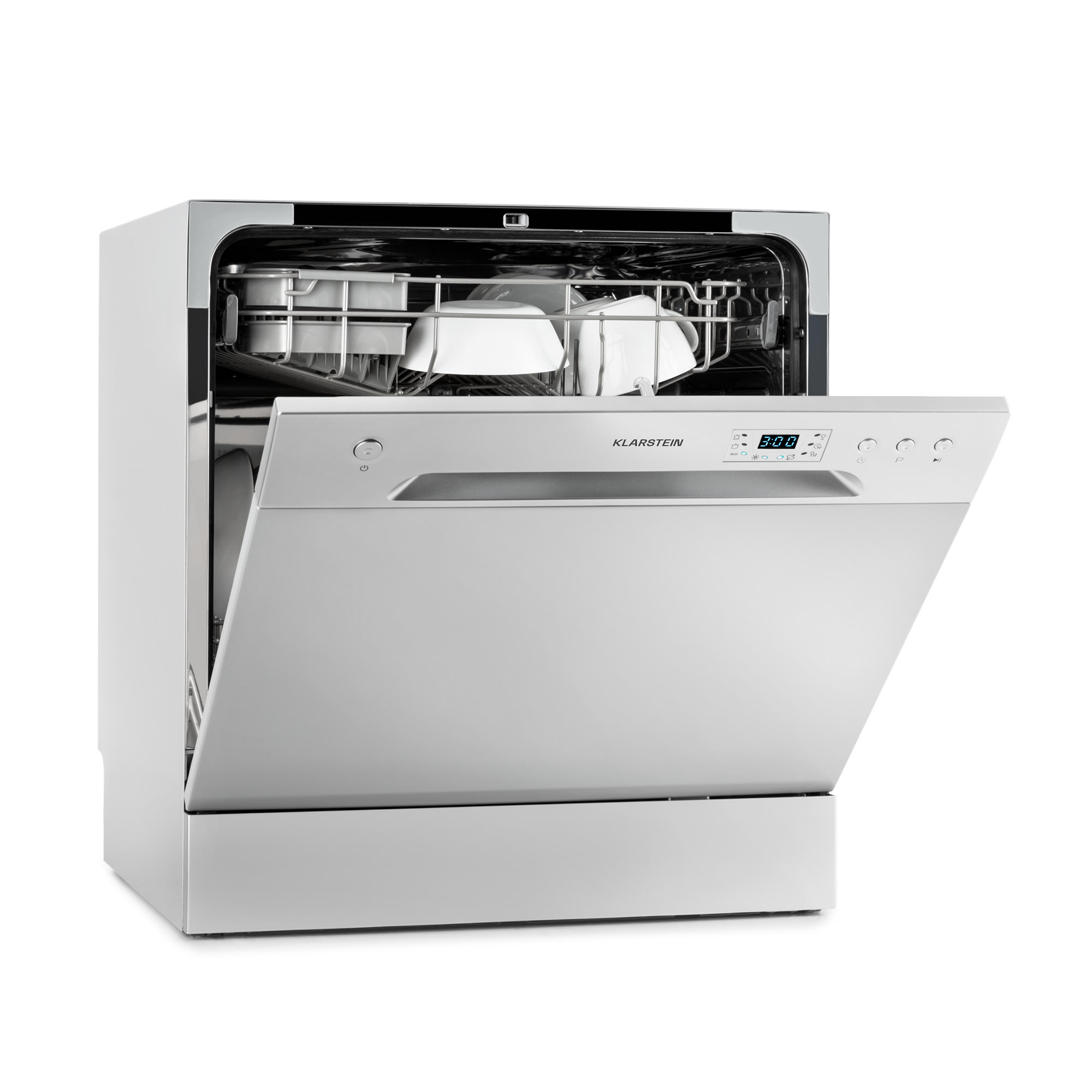 Klarstein Amazonia 8, perilica posuđa, F, 1620 W, za 8 setova posuđa, 49 dB, aquastop