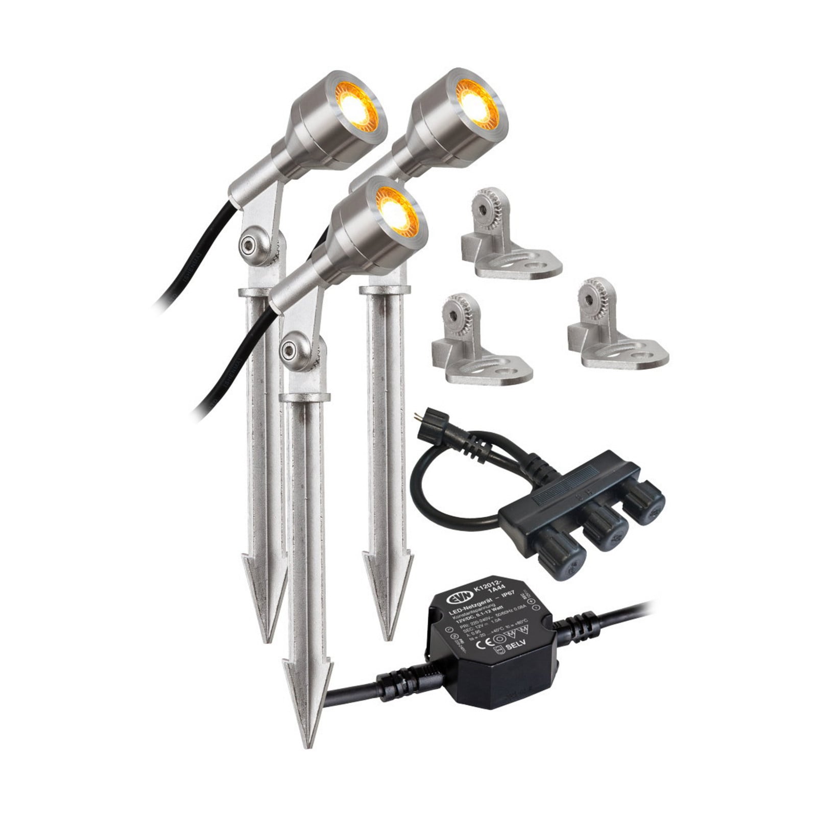 EVN P68123502-3 LED vanjski reflektor, set od 3 komada, 3000K