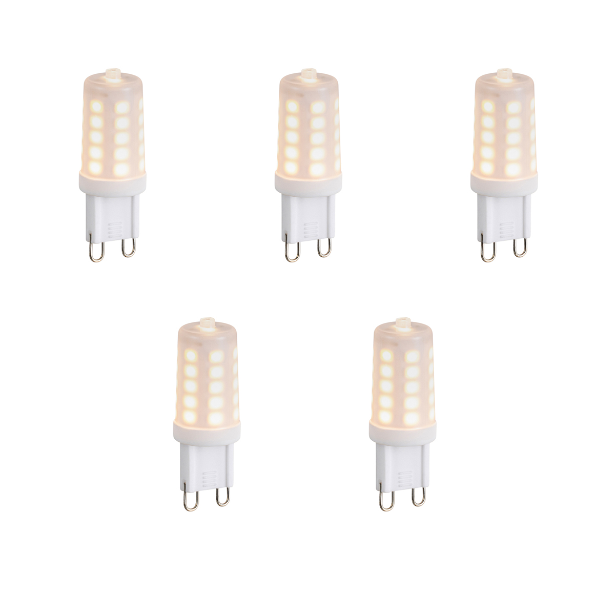 Set od 5 prigušivih G9 LED žarulja Opal 1,2 W 100 lm 2200 K