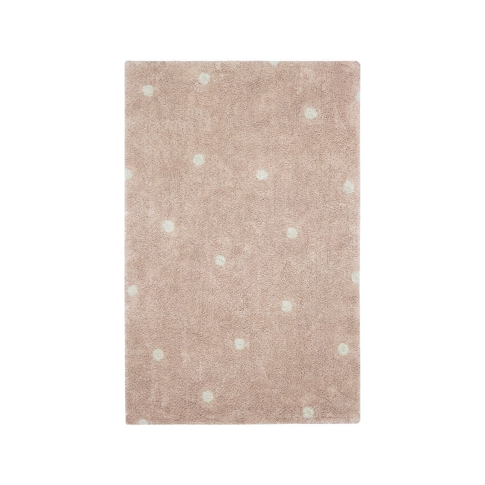 Svijetlo ružičasti periv/ručno rađen pamučan dječji tepih 100x150 cm Mini Dot Rose – Lorena Canals