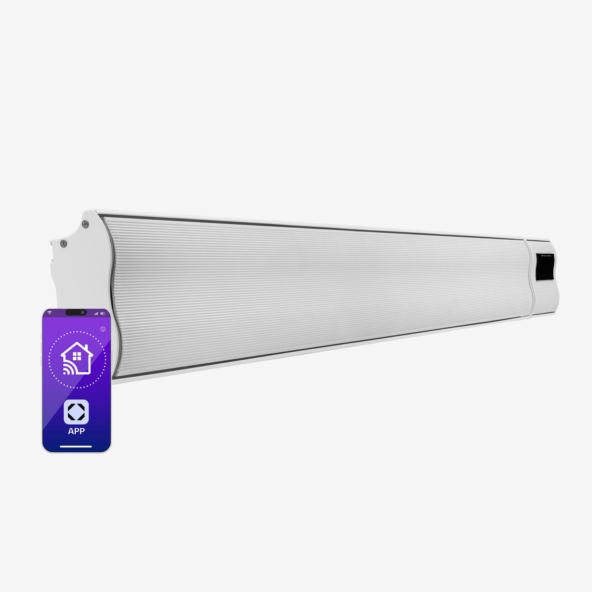 Blumfeldt Cosmic Beam Smart 24, infracrveni grijač, 2400 W, kontrola primjene, bijela