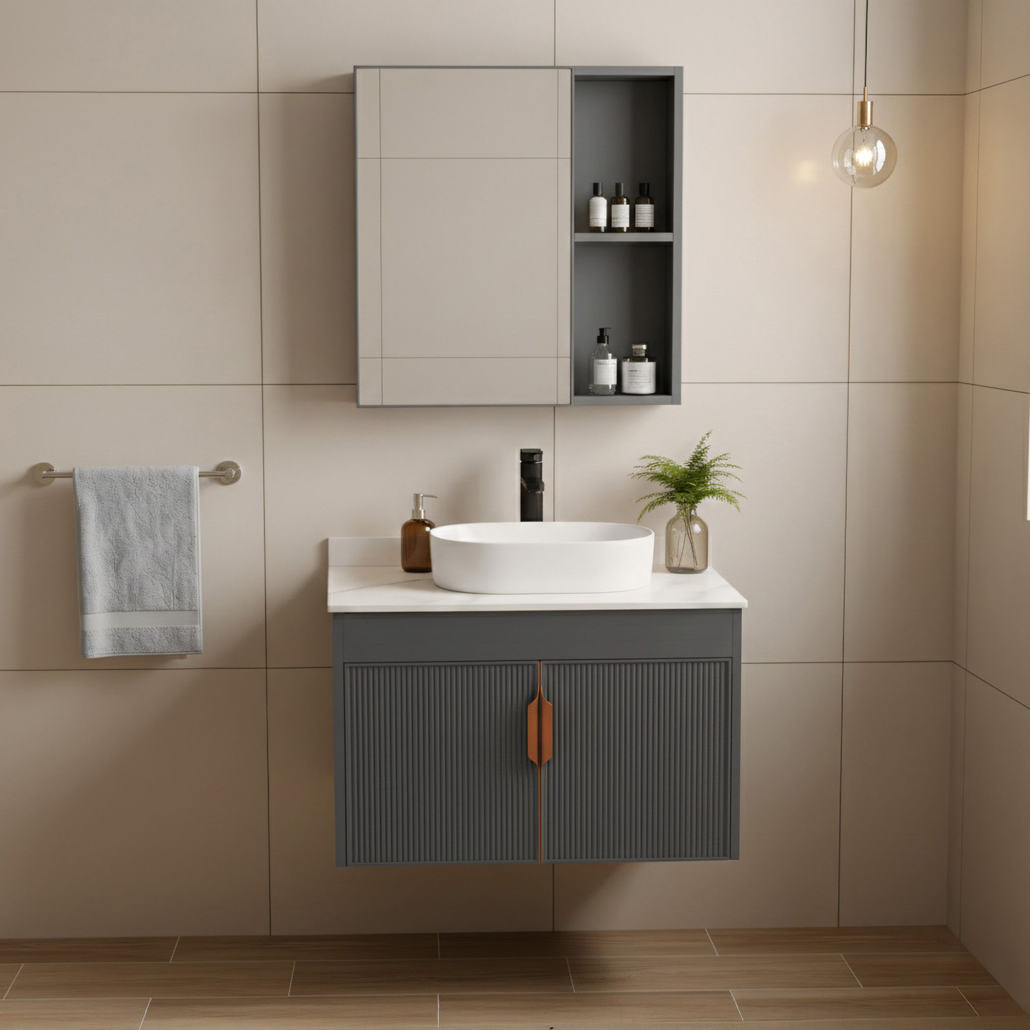 Komplet kupaonskog namještaja s pločom Modo 60cm Grey