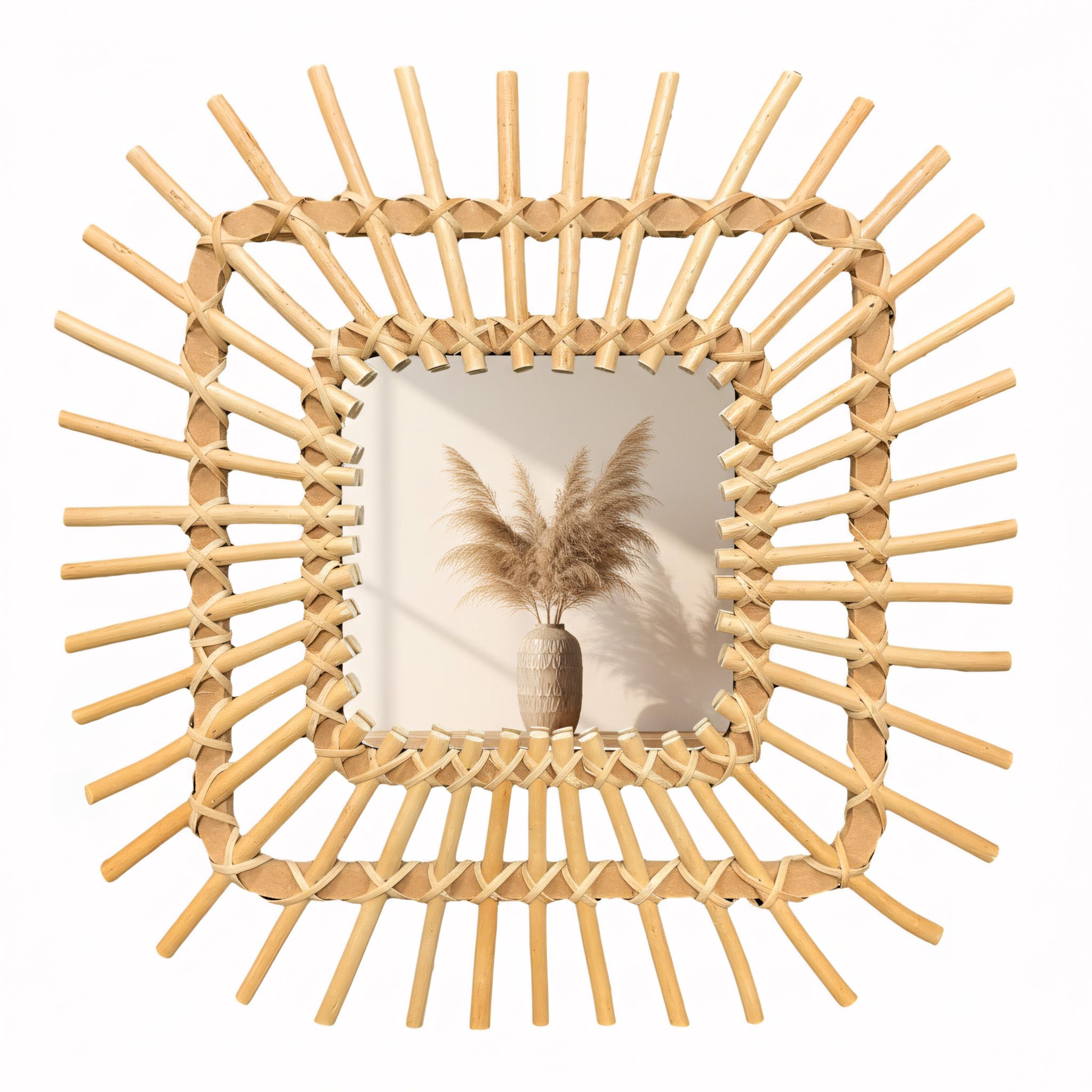 ZIDNO OGLEDALO BOHO 45CM QDJ071