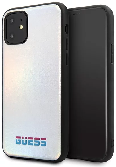 Maska Guess iPhone 11 Pro Max silver hard case Iridescent (GUHCN65BLD)