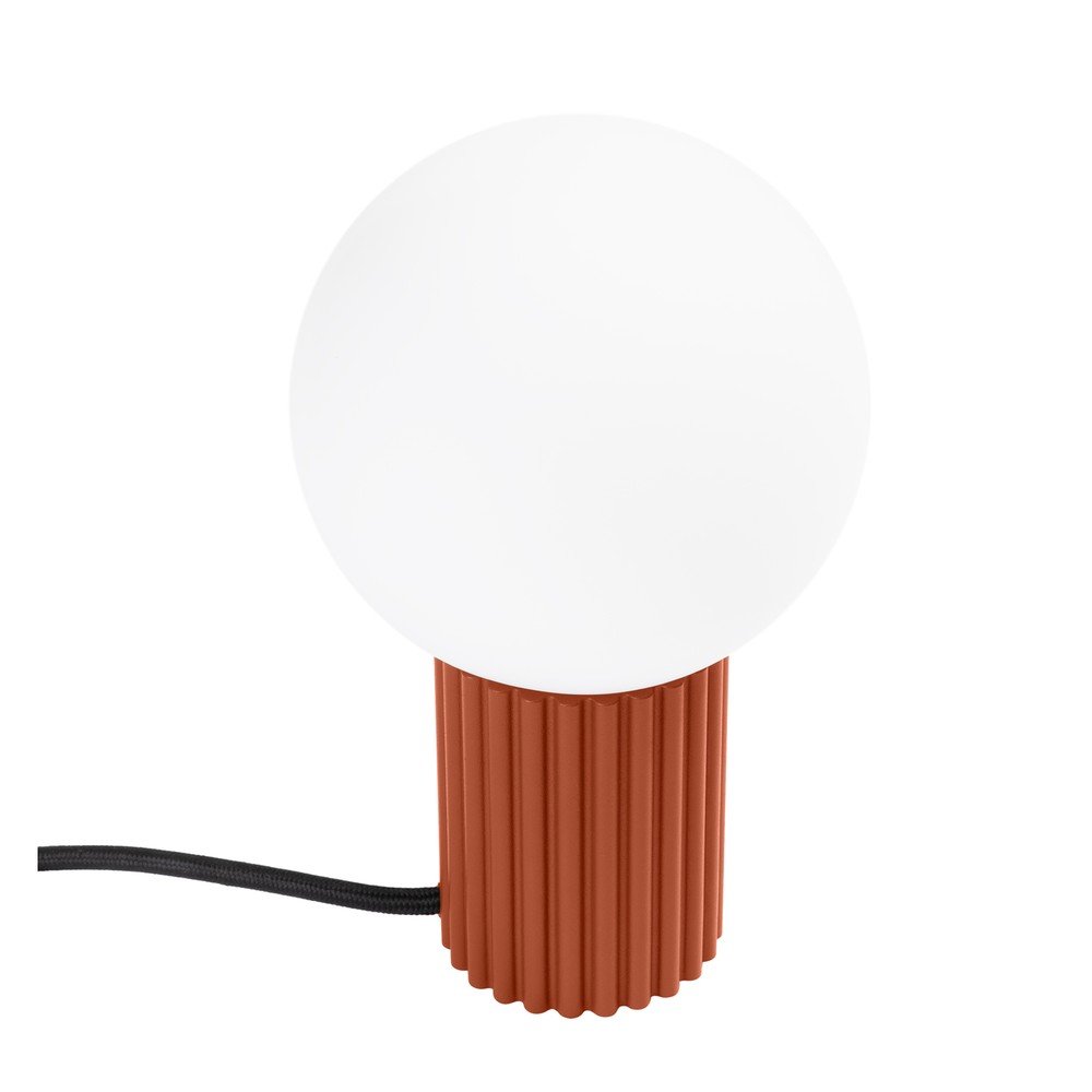 Narančasta stolna lampa sa staklenim sjenilom (visina 19 cm) Orbital – Sollux