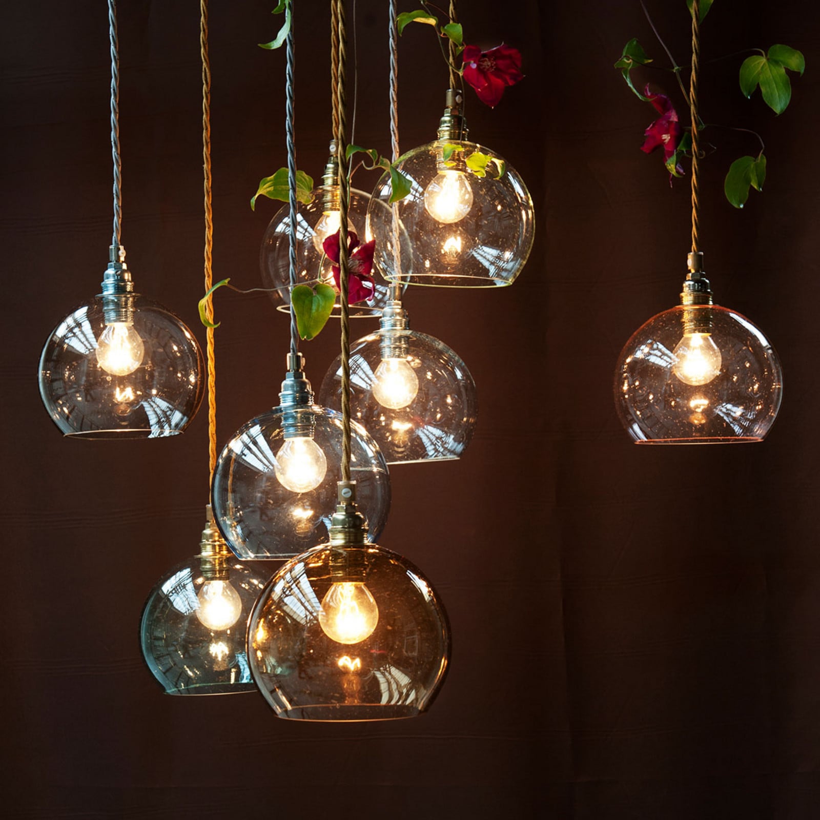 EBB & FLOW Rowan viseća lampa ružičasto zlato Ø 28cm