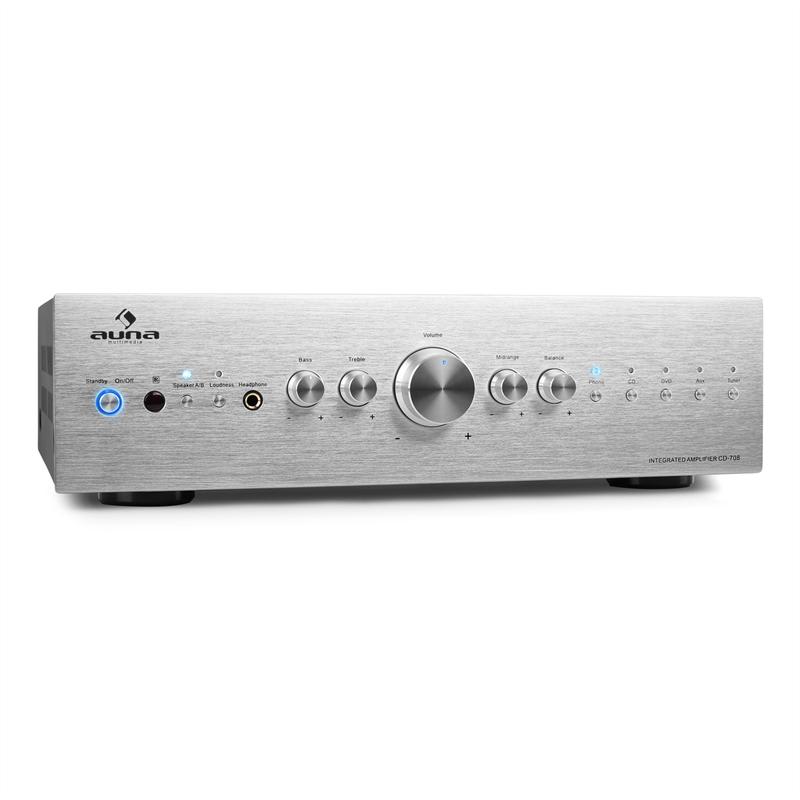 Auna CD708, HIFI STEREO POJAČALO, 600W - SREBRNA BOJA