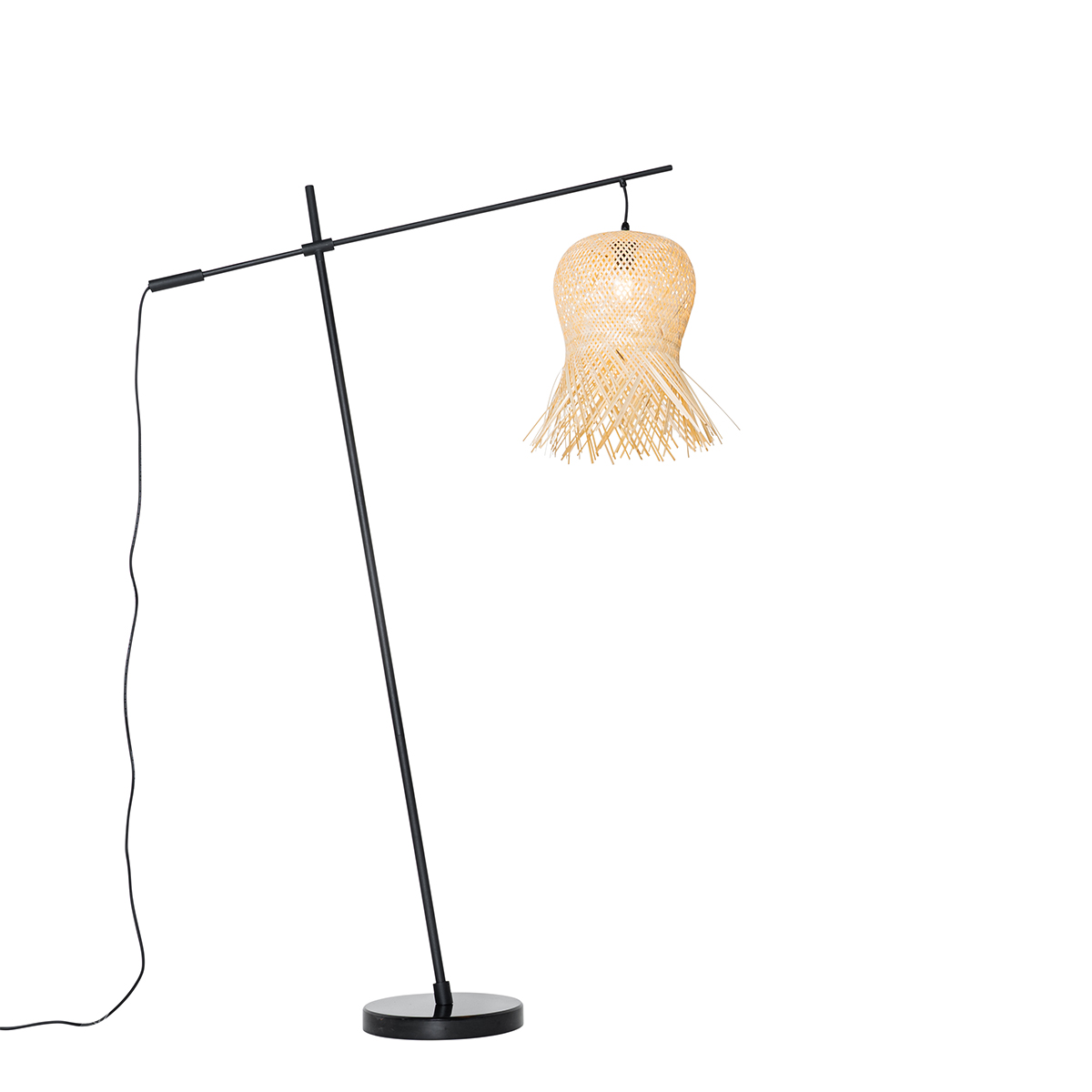 Orijentalna vanjska podna lampa od bambusa IP44 - Carlos