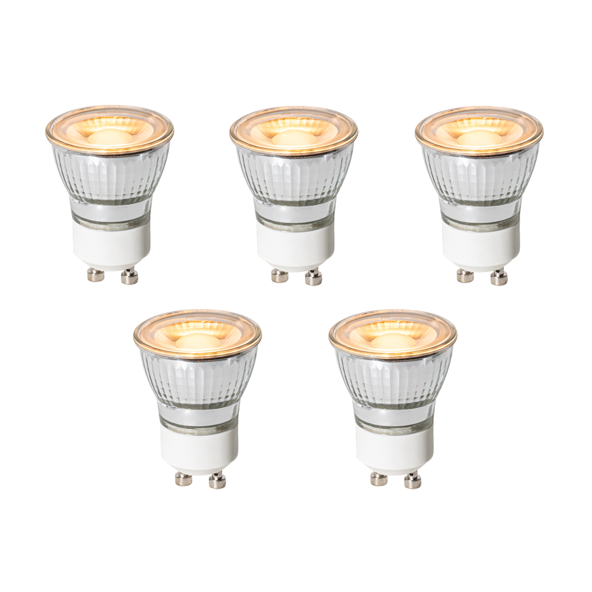 Set od 5 GU10 prigušivih LED žarulja 35 mm 4W 200 lm 2200K