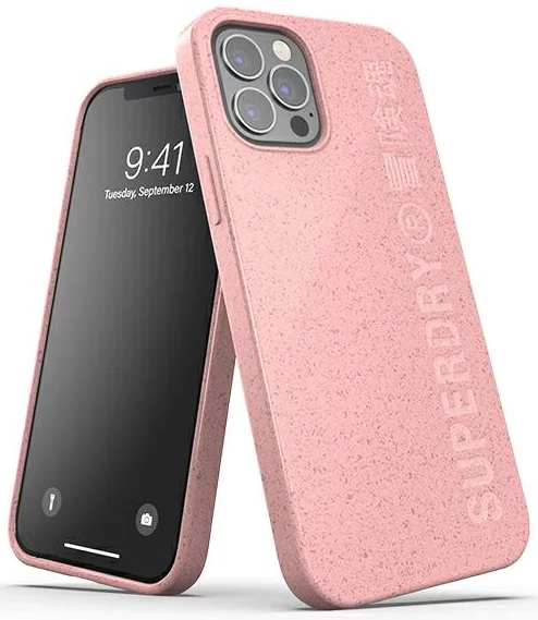 Maska SuperDry Snap iPhone 12/12 Pro Compostable Case pink 42621 (42621)