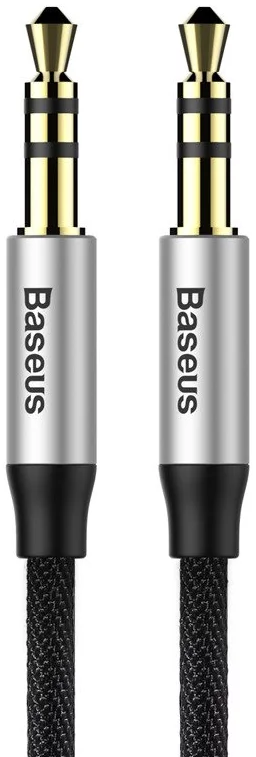 Kabel Baseus Yiven Audio Cable mini jack 3,5mm AUX, 1m (Black+Silver) (6953156257184)