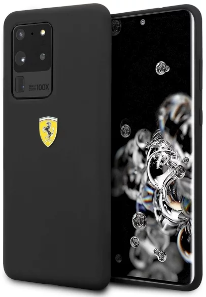 Maska Ferrari Hardcase FESSIHCS69BK S20 Ultra G988 black Silicone (FESSIHCS69BK)