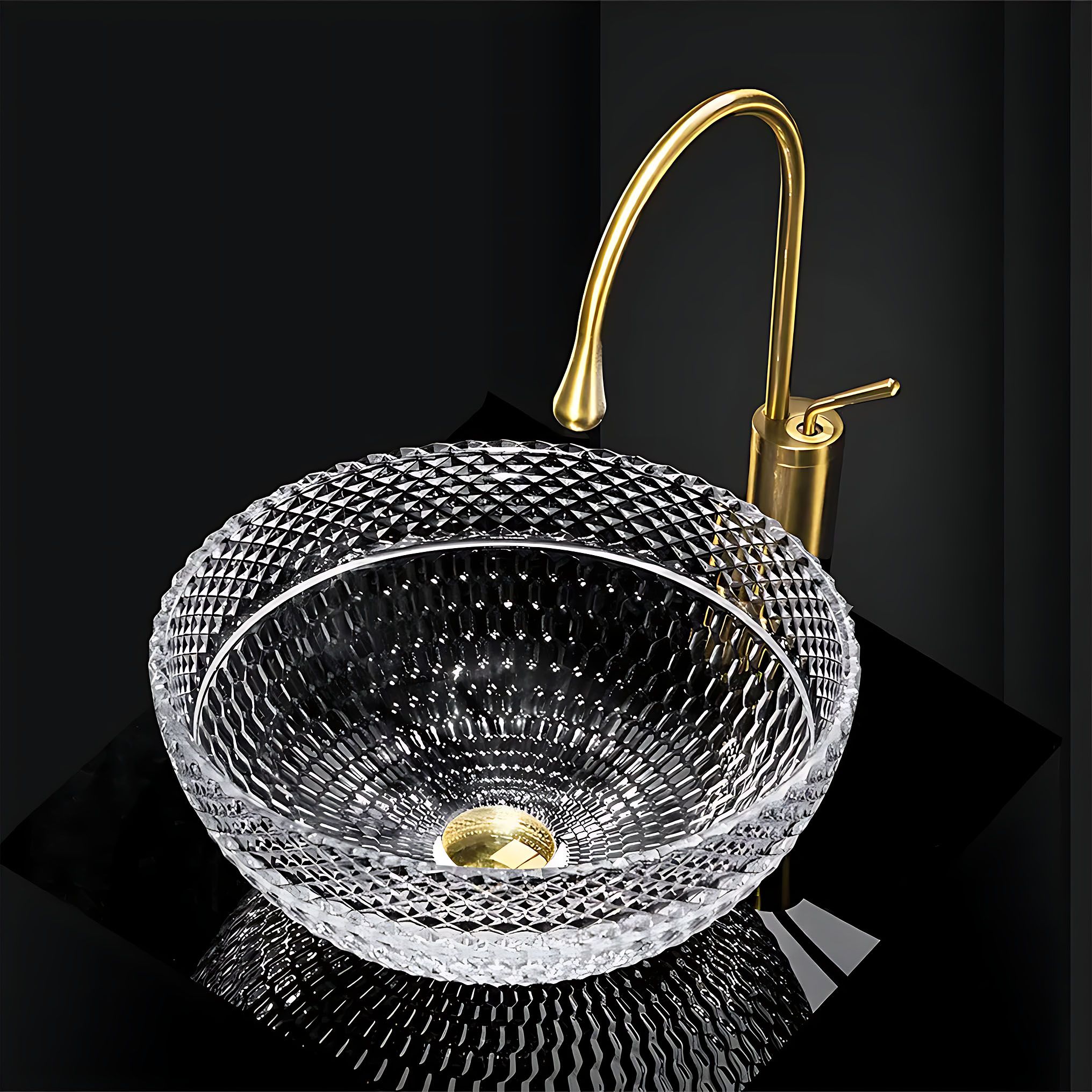 Nadgradni umivaonik Rea Sue Transparent