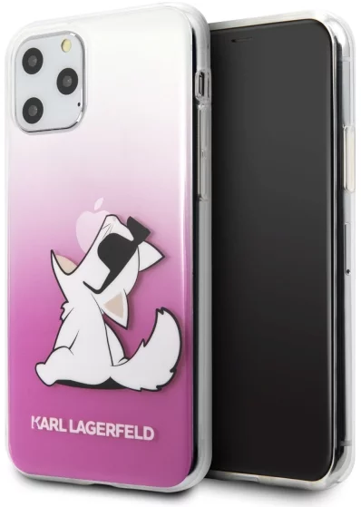 Maska Karl Lagerfeld iPhone 11 Pro hardcase pink Choupette Fun (KLHCN58CFNRCPI)