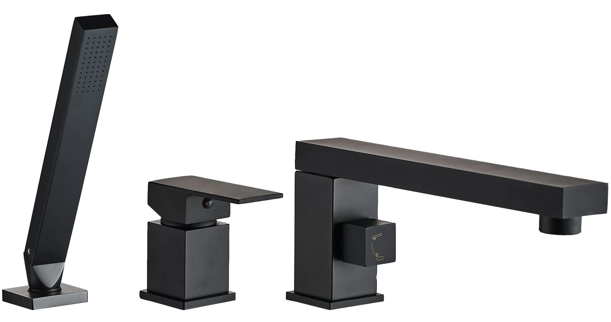 Slavina za kadu Rea Glen Black trodijelna