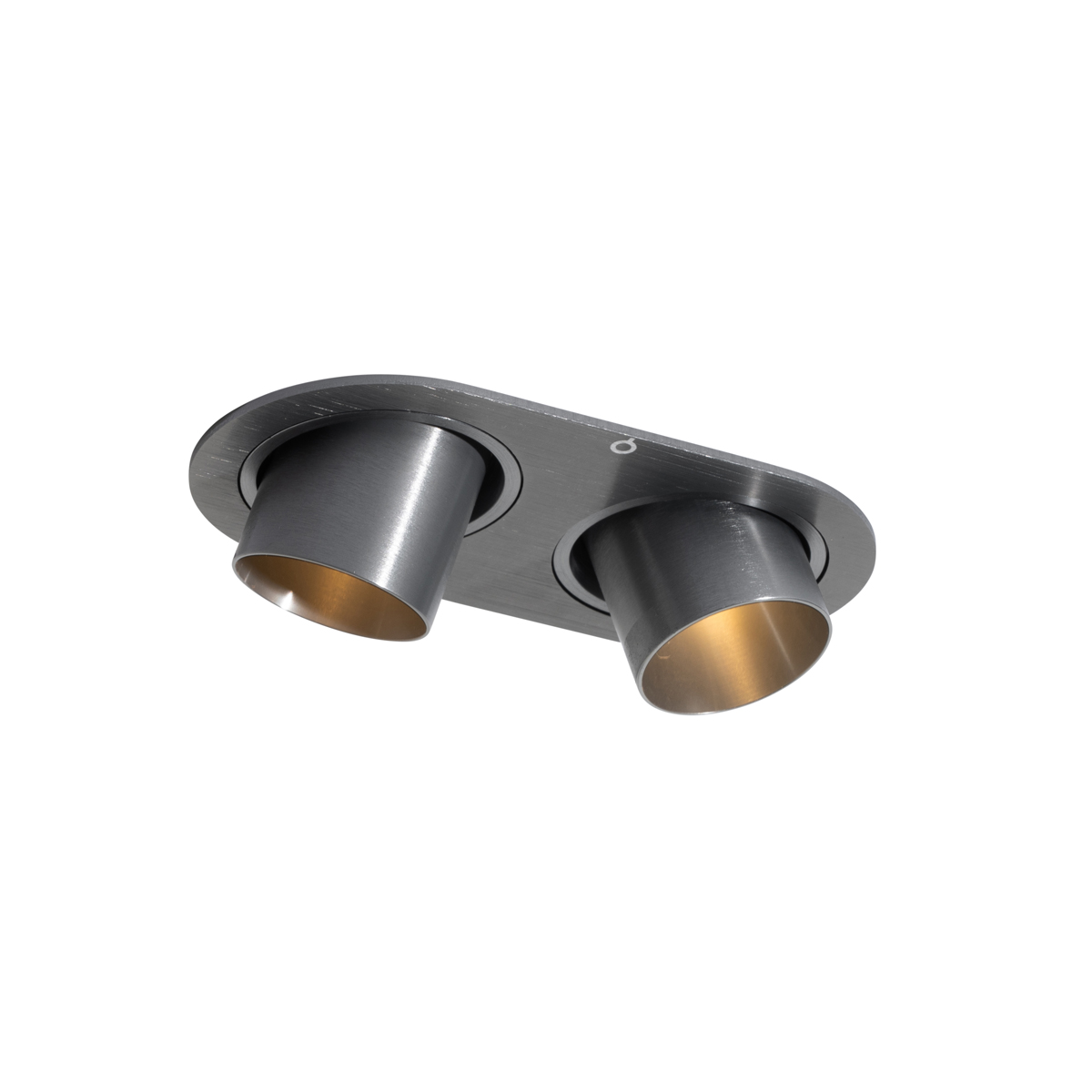 Okruglo ugradno svjetlo tamnosivo GU10 35 mm podesivo 2-svjetla - Installa