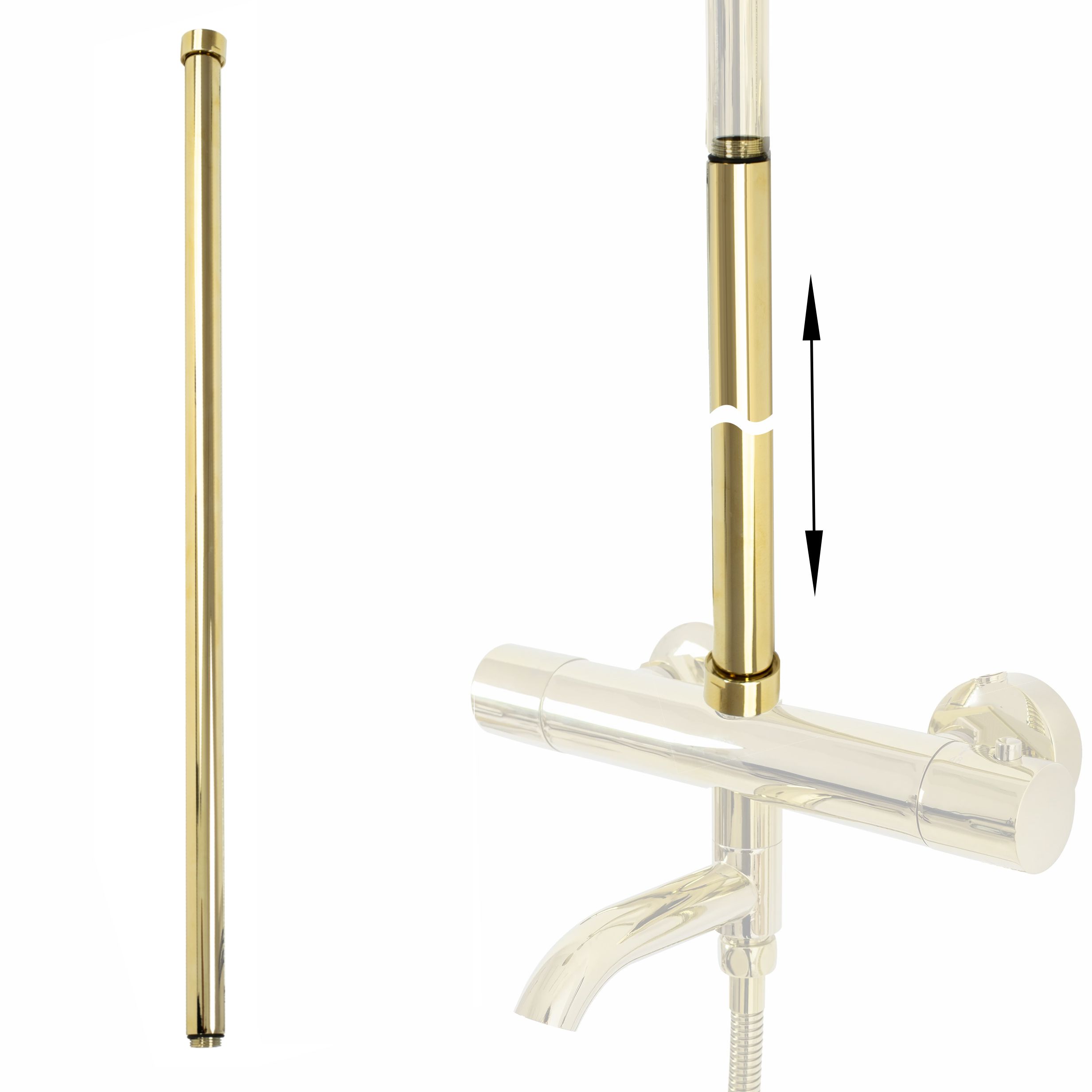 Nastavak za kadu/tuš set GOLD 60cm