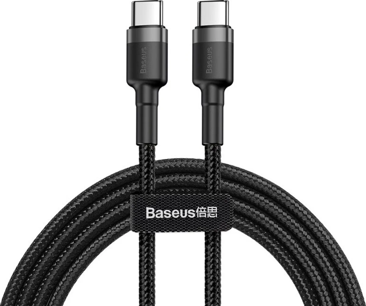 Kabel Baseus Cafule Cable USB-C PD 2.0 QC 3.0 60W 1m (Black+Gray)(6953156285200)