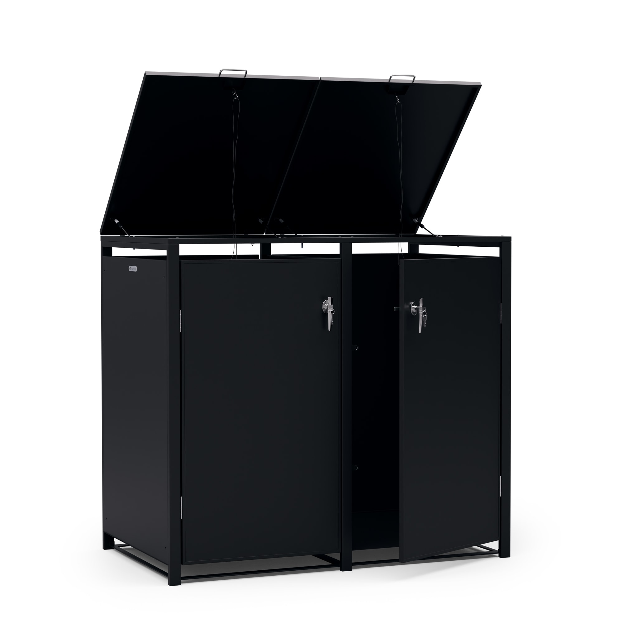 Blumfeldt BinSafe kutija za otpatke, 2 kante, 240L, pocinčani čelik otporan na vremenske uvjete koji se može zaključati