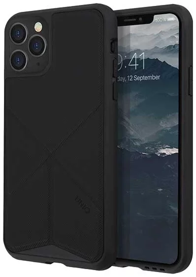 Maska UNIQ iPhone 11 Pro ebony black (UNIQ-IP5.8HYB(2019)-TRSFBLK)