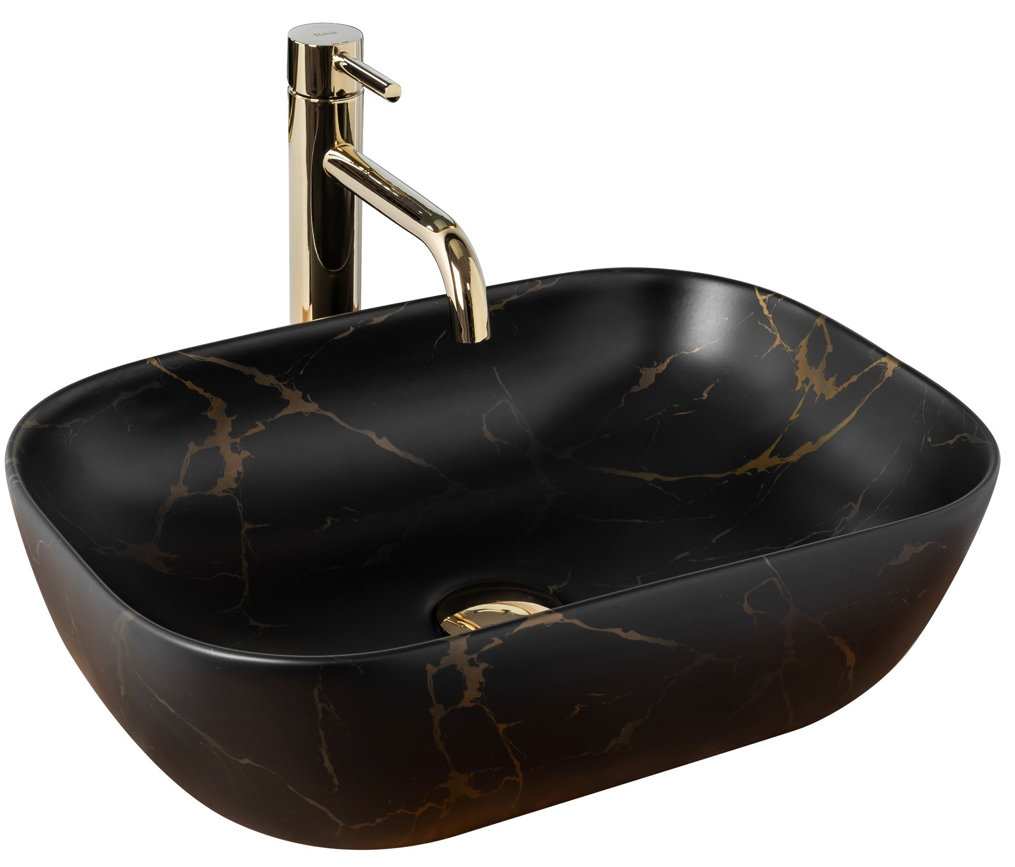 Nadgradni umivaonik Rea Belinda Black Marble Mat