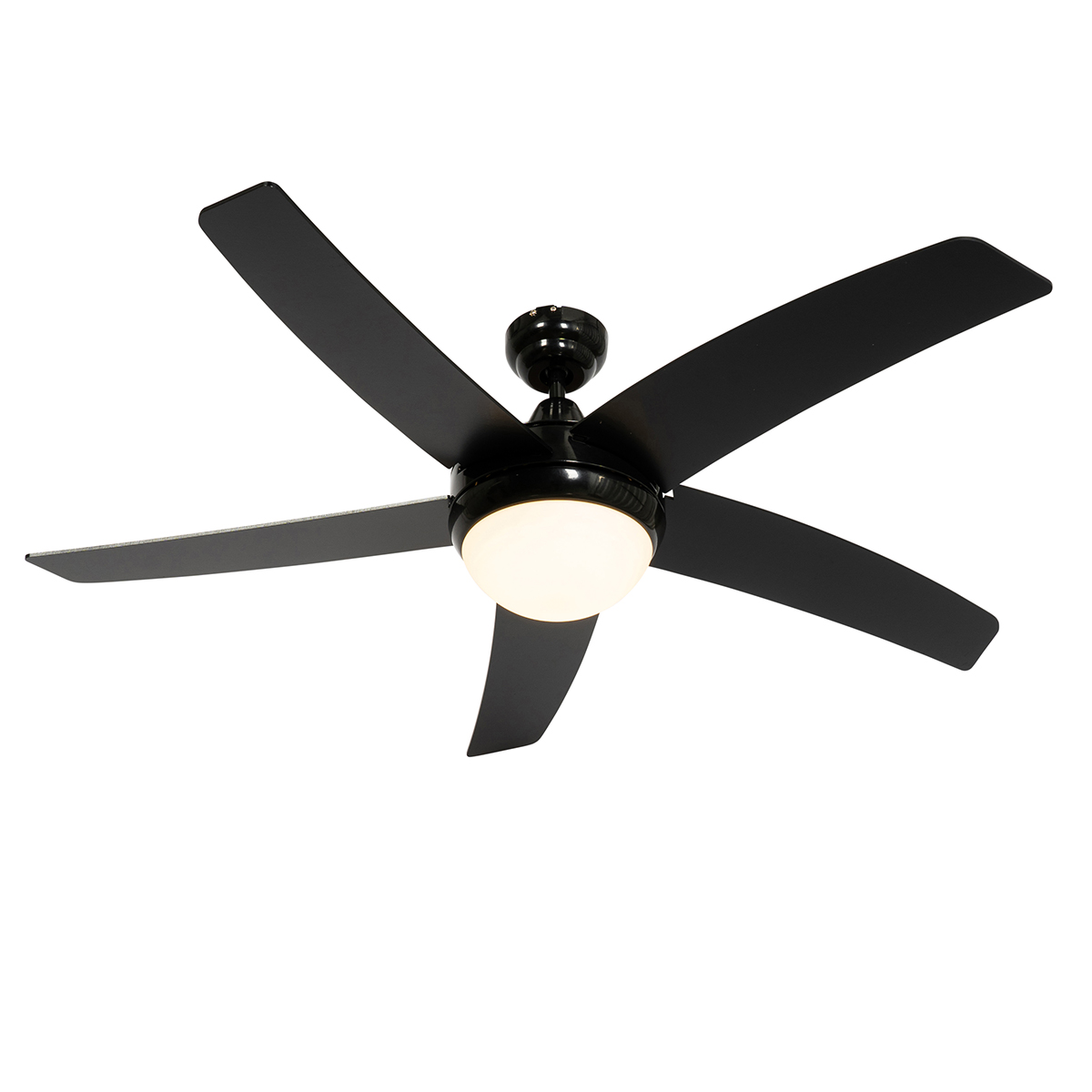Pametni stropni ventilator crni s uzorkom drveta 132 cm uklj. LED prigušiv s daljinskim upravljačem - Cool