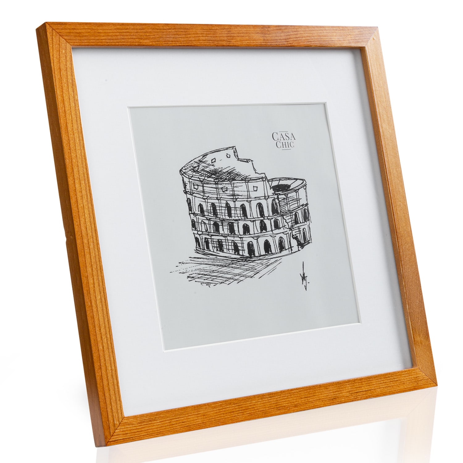 Casa Chic Bristol, okvir za slike, staklo, 30 x 30 cm sa držačem, pravo drvo