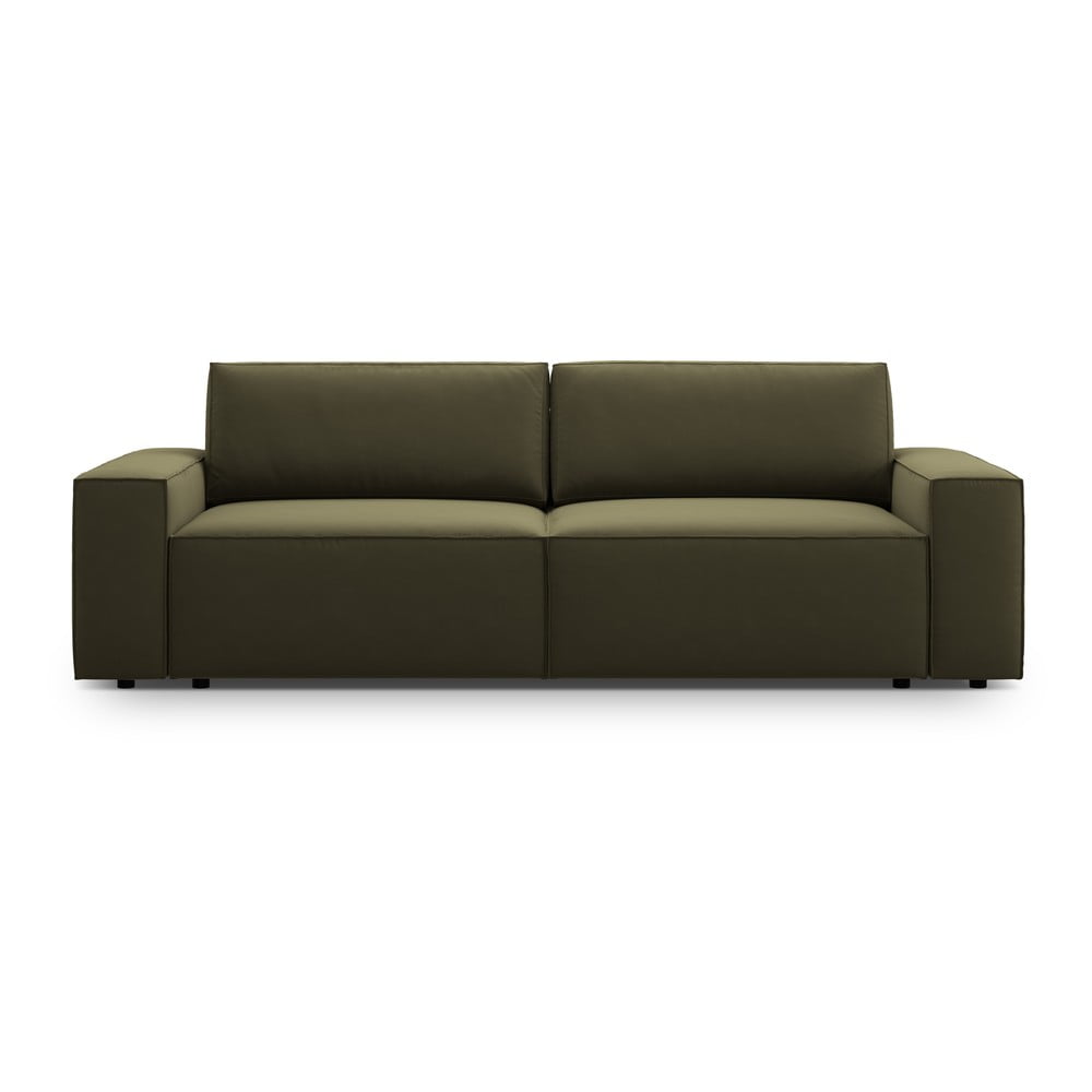 Zelena baršunasti sklopiva/s prostorom za odlaganje sofa 247 cm Jodie – Micadoni