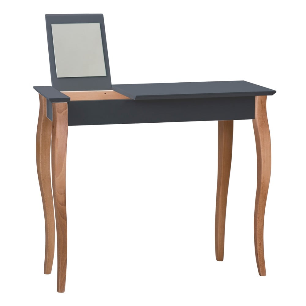 Grafitno sivi toaletni stolić sa zrcalom Ragaba Dressing Table, dužine 105 cm